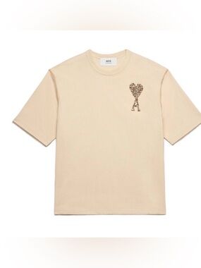 AMI Crystal Ami De Coeur embroidered T-shirt  (Unisex) S
